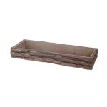 Kaarsplateau bruin hout/Berken 15 x 39 cm rechthoekig - Kaarsenplateaus